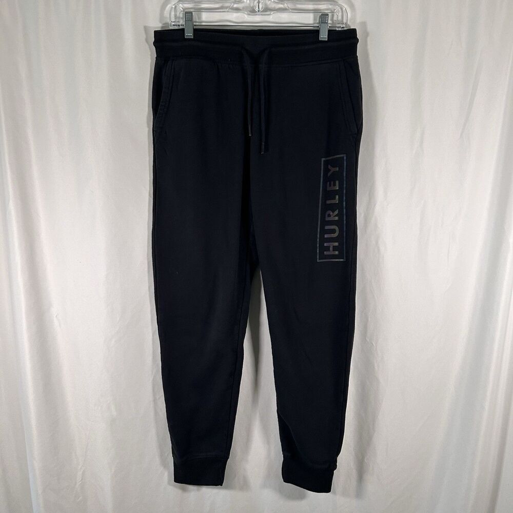 Hurley Sweatpants Women's Medium Black Rainbow Graphic Print Drawstring Pull On